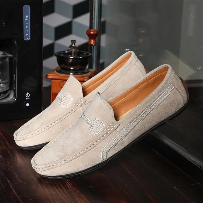 Xituodai  Fashion Men Shoes Genuine Leather Men Loafers Male Casual Shoes Soft Moccasins Slip On Men's Driving Shoes Non-slip Man Flats