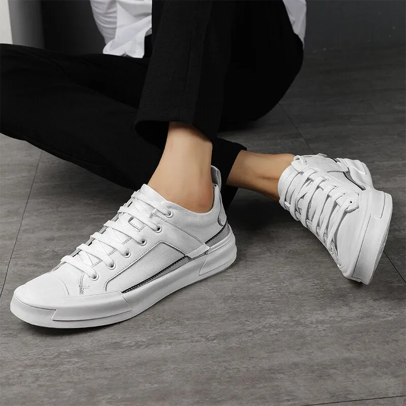 Xituodai  Men White Sneakers Men Casual Shoes Leather Handmade Breathable Man Shoes Luxury Brand Mens Loafers Moccasins Adult Footwear