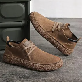 Xituodai  Men's Suede Genuine Leather Casual Shoes Lace-up Men Light Comfortable Driving Flats Mens Outdoor Oxfords Shoe