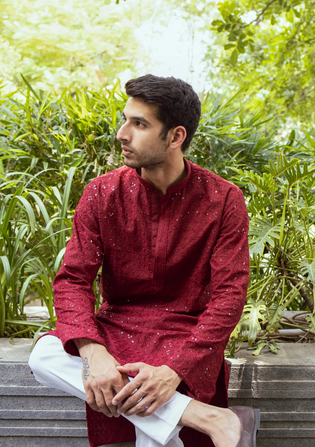 Yellow Kurta & Pyjama For Mens